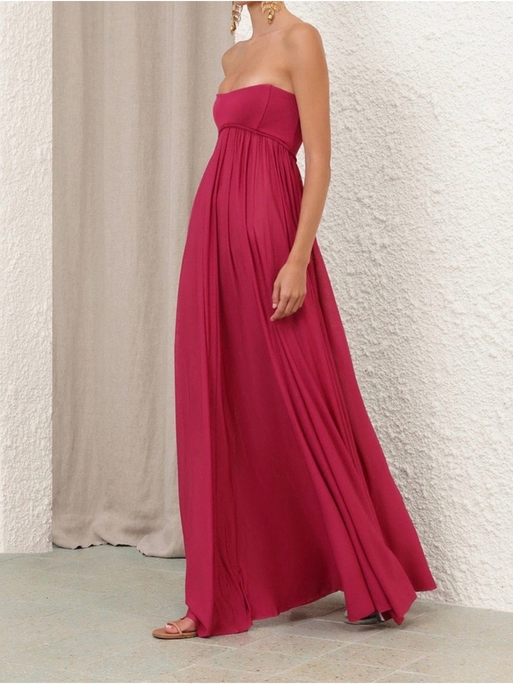 Zimmermann Luna Jersey Bandeau Gown